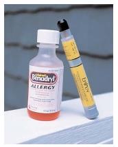 Antihistamines can give some relief of minor allergic reactions, such as skin irritation. For more severe reactions, administering a dose of epinephrine may halt life-threatening anaphylactic shock. [Erik Freeland/Corbis. Reproduced by permission.]