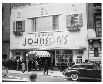 In the 1950s, Howard Johnson's restaurants dotted the American landscape, and travelers came to depend on the restaurants' consistency. This new way of doing business, called franchising, was perfected by the chain's founder, Howard Dearing Johnson. [© Bettmann/Corbis. Reproduced by permission.]