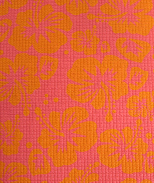 Flower Printed Yoga Mat - Pink