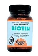Country Life Biotin 5 mg Super Potency Caps (60 ca
