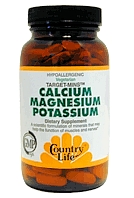 Country Life Cal-Mag-Potassium 500/500/99 mg (180 