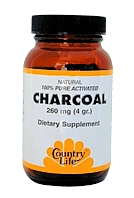 Country Life Charcoal Caps 260 mg (40 caps)