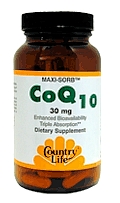 Country Life Maxi-Sorb CoQ Q-Gel 30 mg (50 softgel