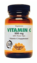 Country Life Vitamin C wafer 500 mg (90 wafers)