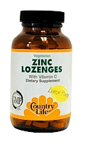Country Life Zinc Lozenges 23 mg + Vitamin C (60 l