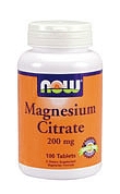 Now Foods Magnesium Citrate 200 mg (100 tabs)