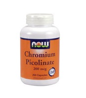Now Foods Chromium Picolinate 200mcg, 250 caps