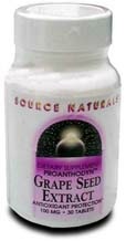 Source Naturals Grape Seed Extract 100mg, 30 tabs