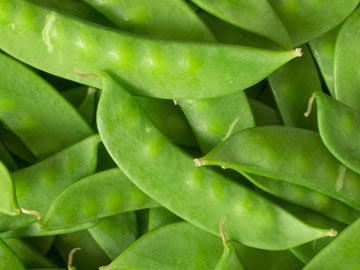 Tomatoes Stuffed with Snow Peas